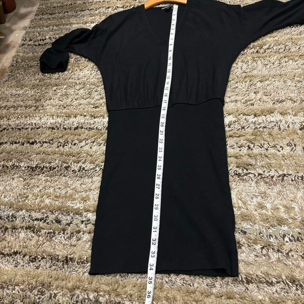 James Perse Los Angeles Mixed Media Dolman Blouson Dress Size 0 (XS) Black - Picture 12 of 13